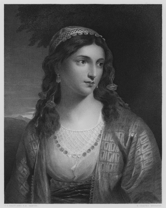 A Greek Girl, från bilden i Vernon Gallery (gravyr) av Charles Lock (after) Eastlake