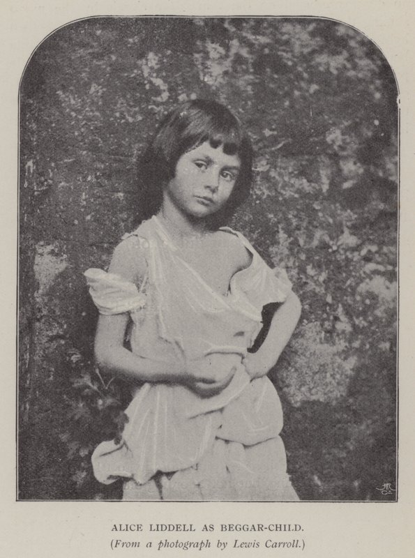 Alice Liddell som Beggar-Child (s/v foto) av Charles Lutwidge Dodgson