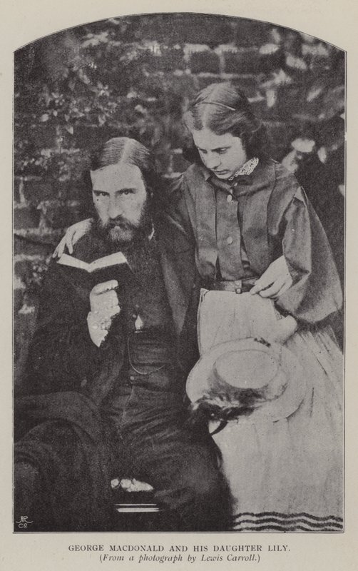 George Macdonald och hans dotter Lily (s/v foto) av Charles Lutwidge Dodgson
