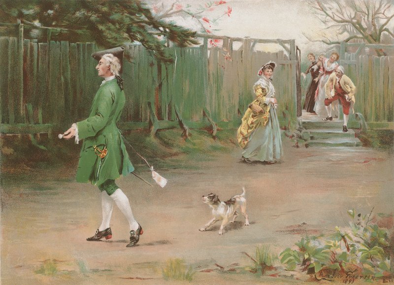 Den första april (chromolitho) av Charles MacIvor or MacIver Grierson