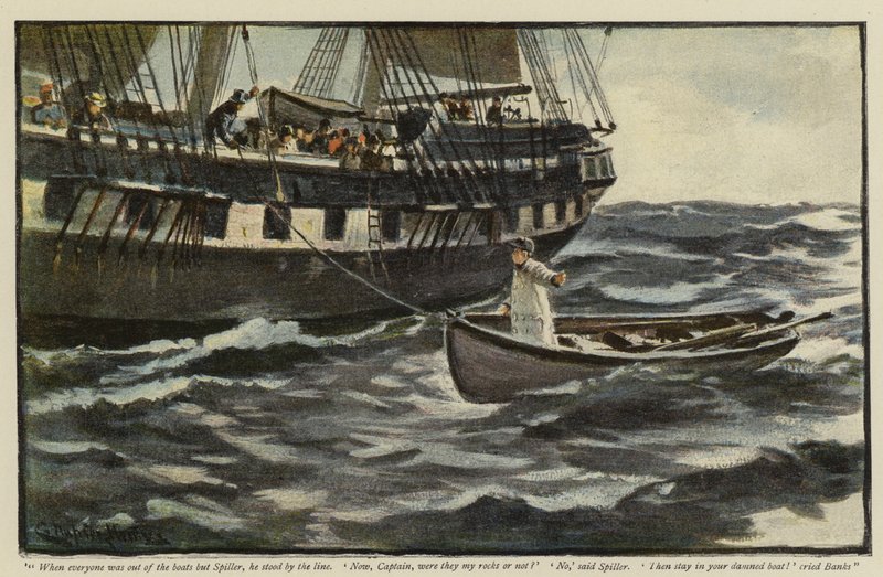Illustration för The Rehabilitation of the Vigia, av Morley Roberts av Charles Napier Hemy
