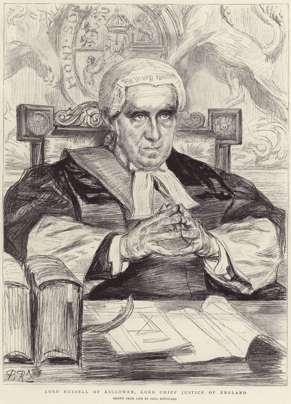 Lord Russell av Killowen (litho) av Charles Paul (after) Renouard