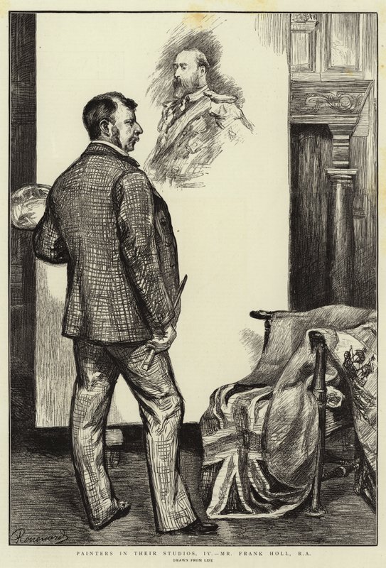 Målare i deras studior, IV, Mr Frank Holl, RA av Charles Paul Renouard
