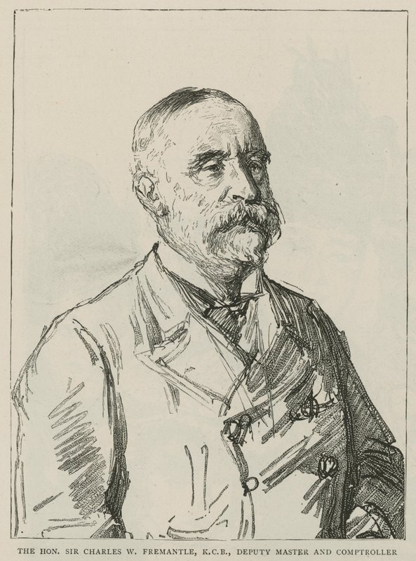 Den ärade Sir Charles W Freemantle, KCB, biträdande mästare och kontrollör av Royal Mint av Charles Paul Renouard