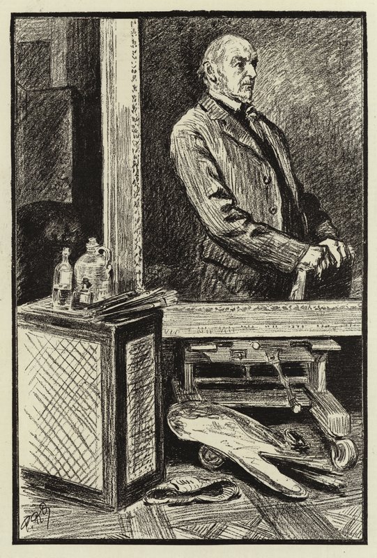 Frank Holls studio av Charles Paul Renouard