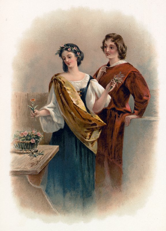 Florizel och Perdita från Vintersaga av Charles Robert Leslie