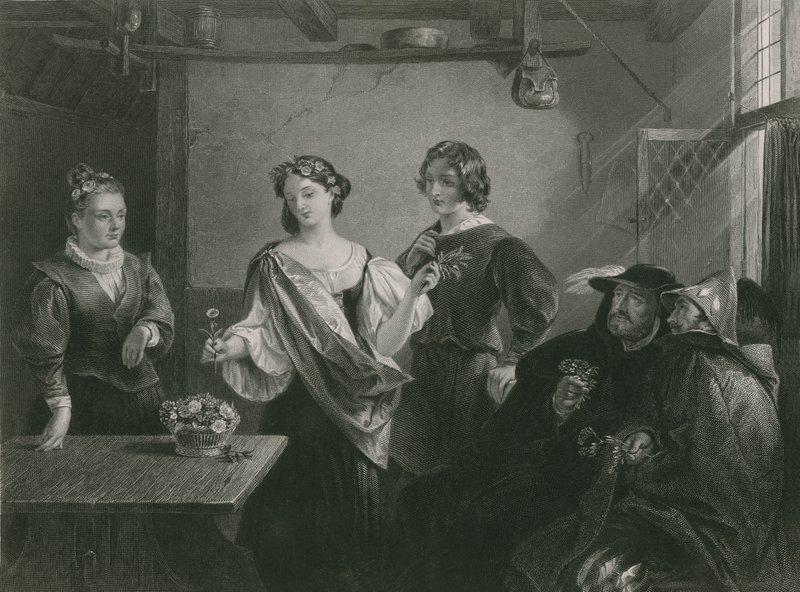 Florizel och Perdita, vintersaga av Charles Robert Leslie