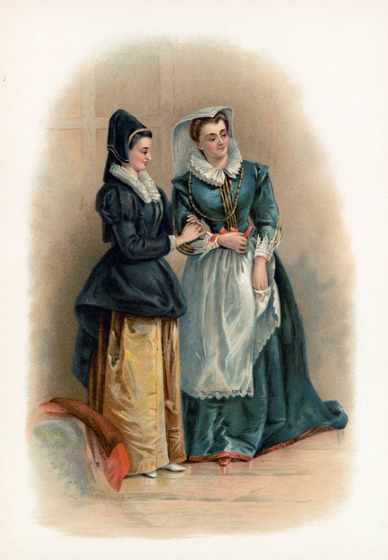 Mistress Page och Mistress Ford från Merry Wives of Windsor av Charles Robert Leslie