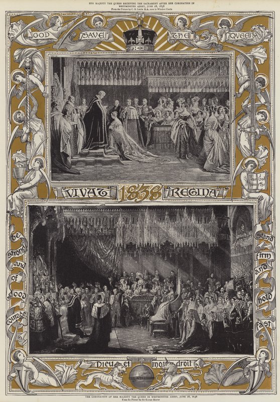 Hennes Majestät drottningens kröning i Westminster Abbey, 28 juni 1838 av Charles Robert Leslie