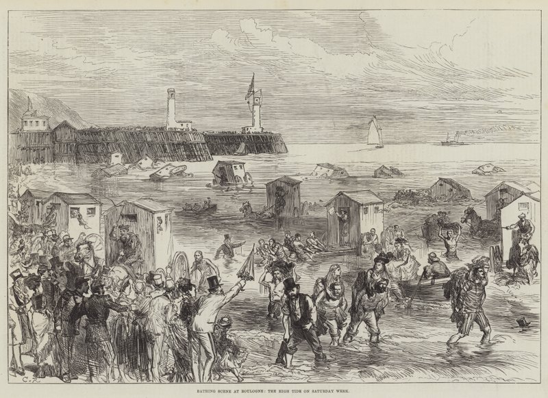 Badplats vid Boulogne, högvatten på lördagsveckan av Sir John Charles Robinson