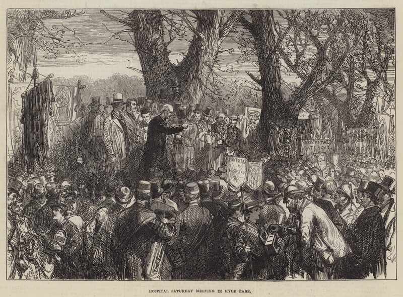 Sjukhuslördagsmöte i Hyde Park av Sir John Charles Robinson