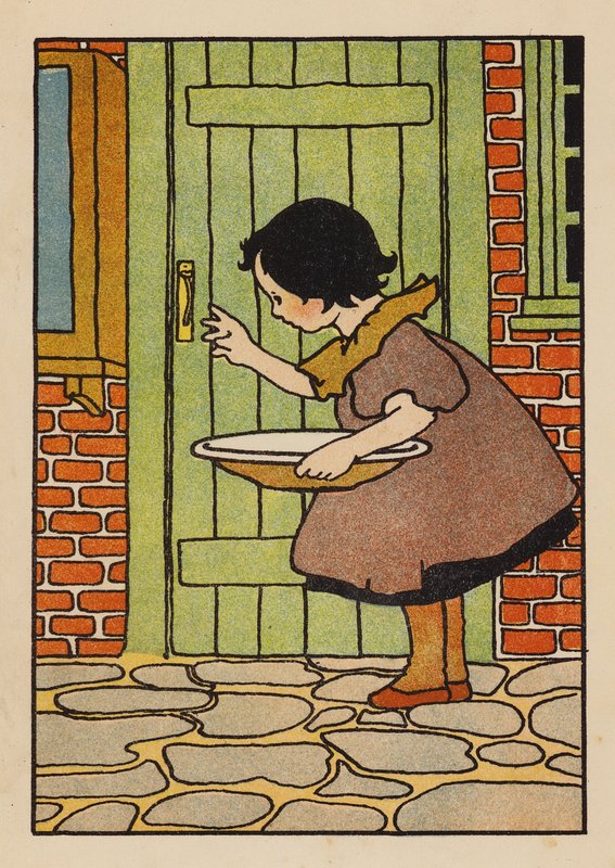 Illustration till Babes and Birds (färglitografi) av Charles Robinson