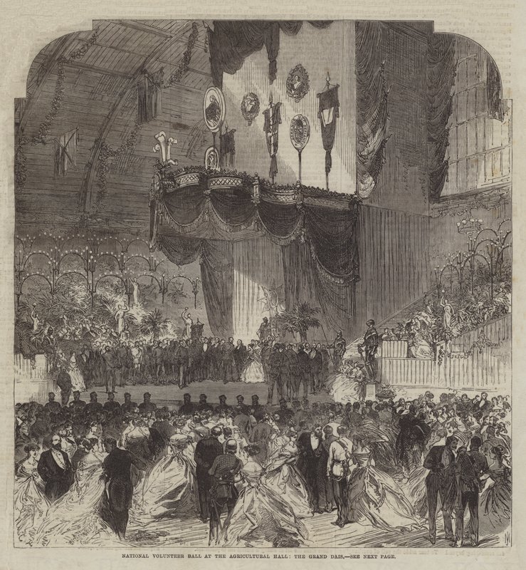 Nationell volontärbal i jordbrukshallen, Grand Dais av Sir John Charles Robinson