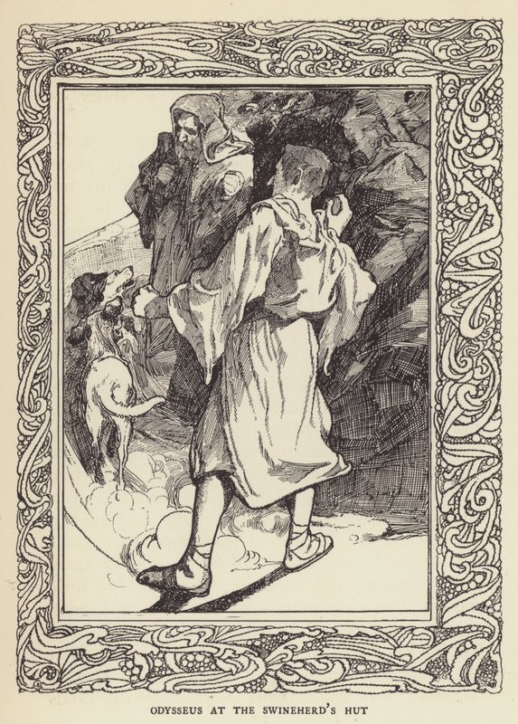 Odysseus vid Swineherds hydda av Sir John Charles Robinson