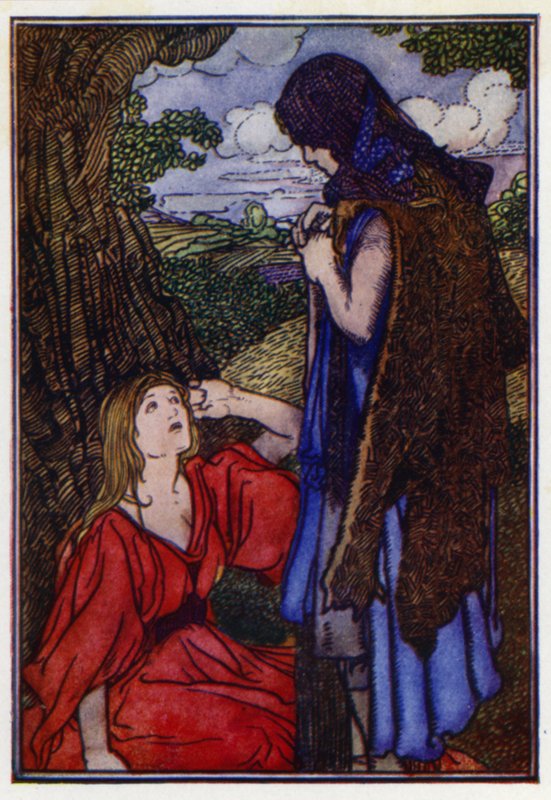 The Benevolent Frog (färg litho) av Charles Robinson