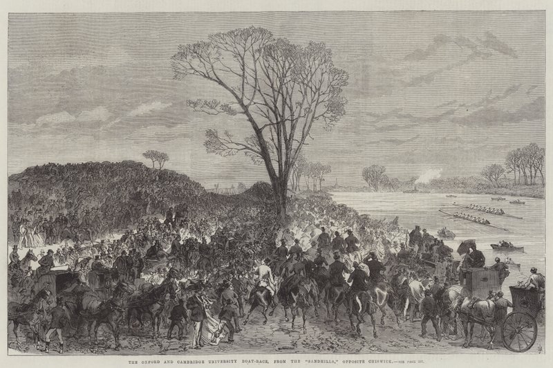 Oxford och Cambridge University Boat-Race, från Sandhills, mittemot Chiswick av Sir John Charles Robinson