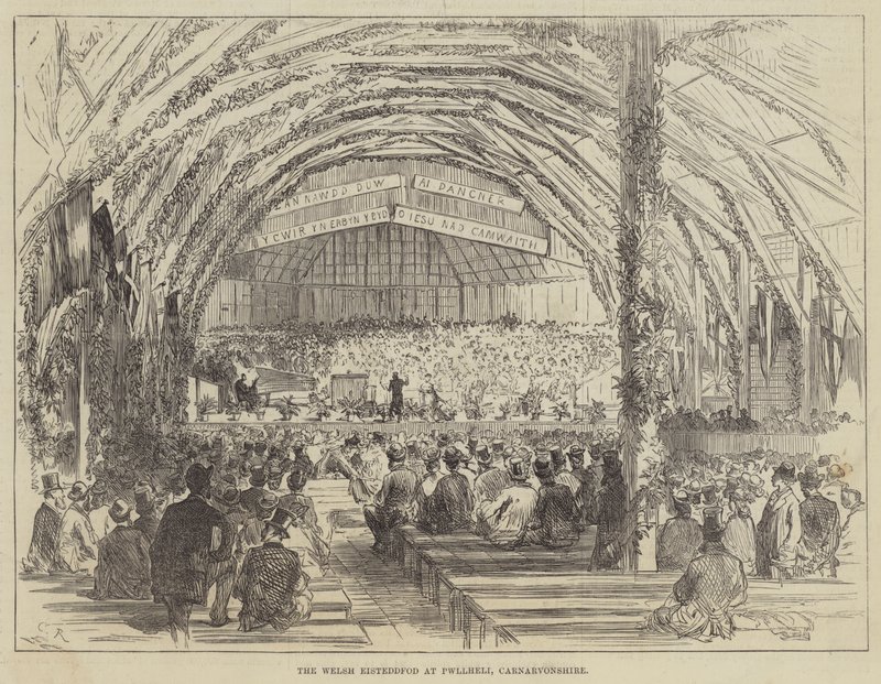 Den walesiska Eisteddfod vid Pwllheli, Carnarvonshire av Sir John Charles Robinson
