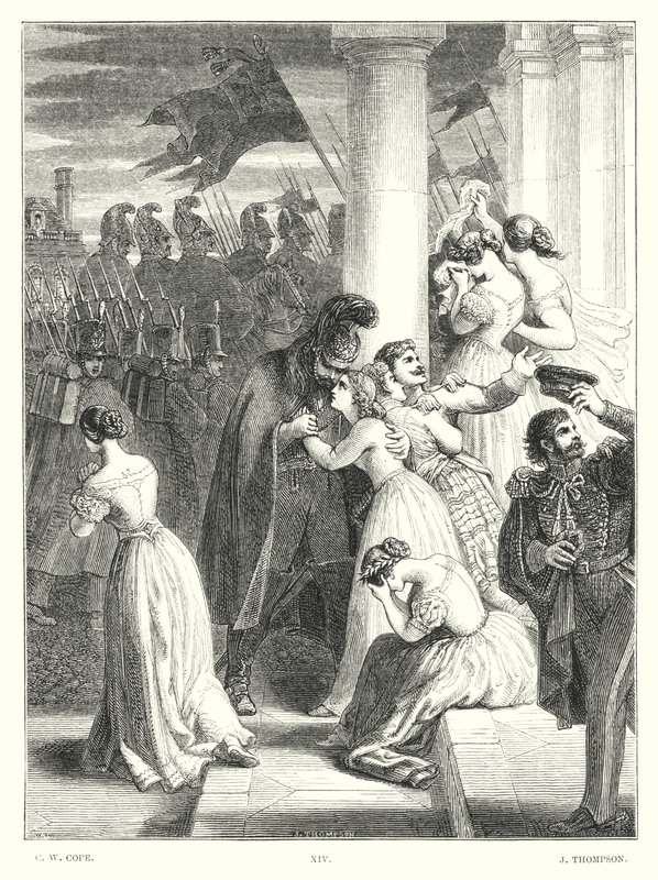 Lord Byrons barn Harold, Canto III, Strof 24 (gravyr) av Charles West (after) Cope