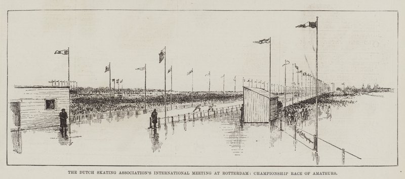 Det holländska skridskoförbundets internationella möte i Rotterdam, Championship Race of Amateurs av Charles Whymper