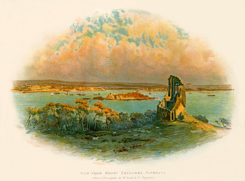 Utsikt från Mount Edcgumbe Plymouth av Charles Wilkinson