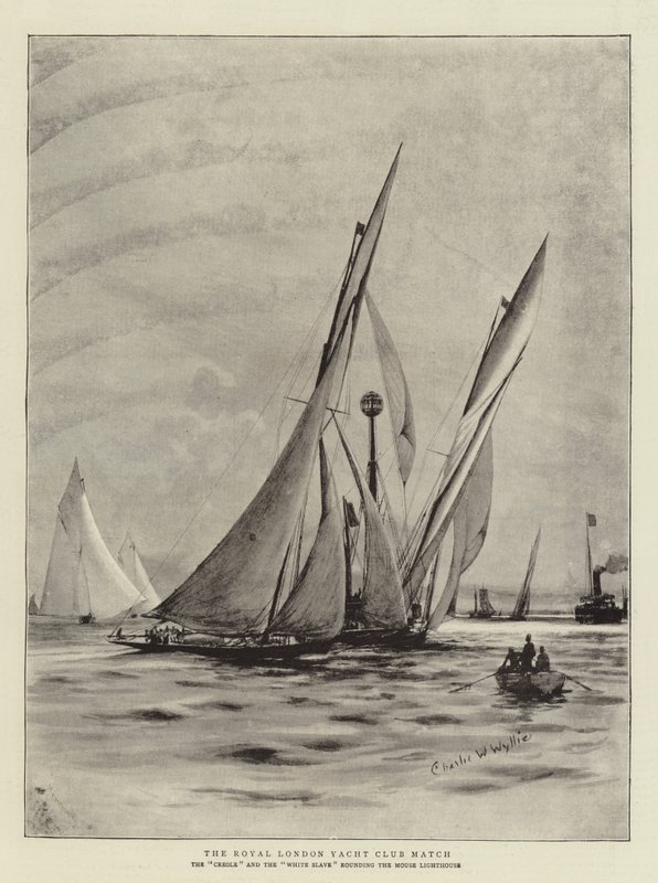 Royal London Yacht Club Match av Charles William Wyllie