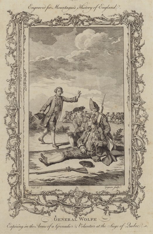 General Wolfes död vid belägringen av Quebec av Charles the Elder Grignion