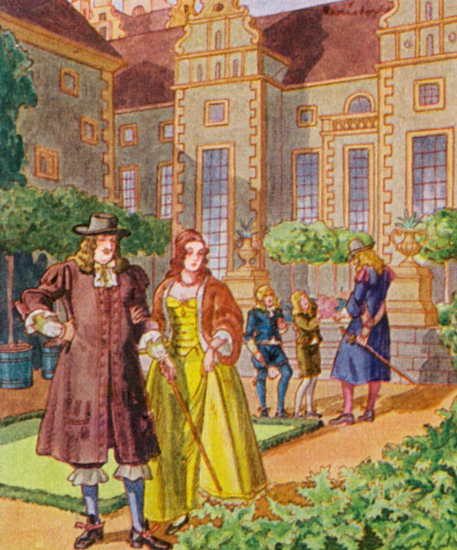 Kartoffeintfuhrung / Potatisintroduktion (färglitografi) av Christophe (1856 1945)