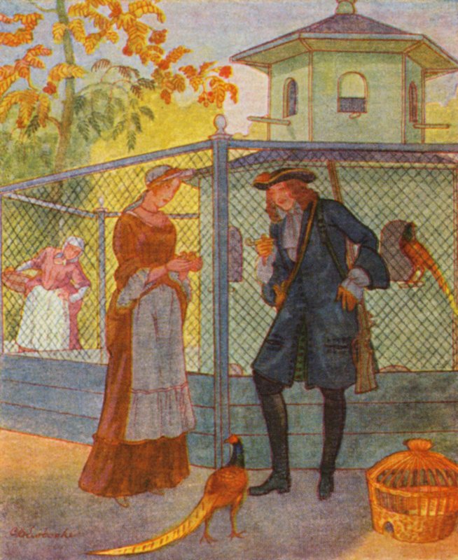 Fasanerie / Fasaneri (färglitografi) av Christophe (1856 1945)