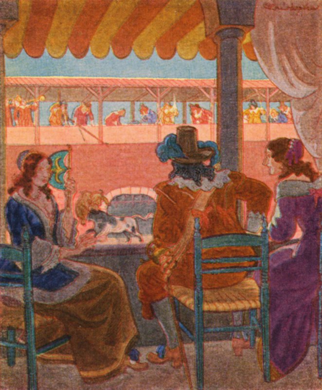 Tierzwinger / Djurpensionat (färglitografi) av Christophe (1856 1945)