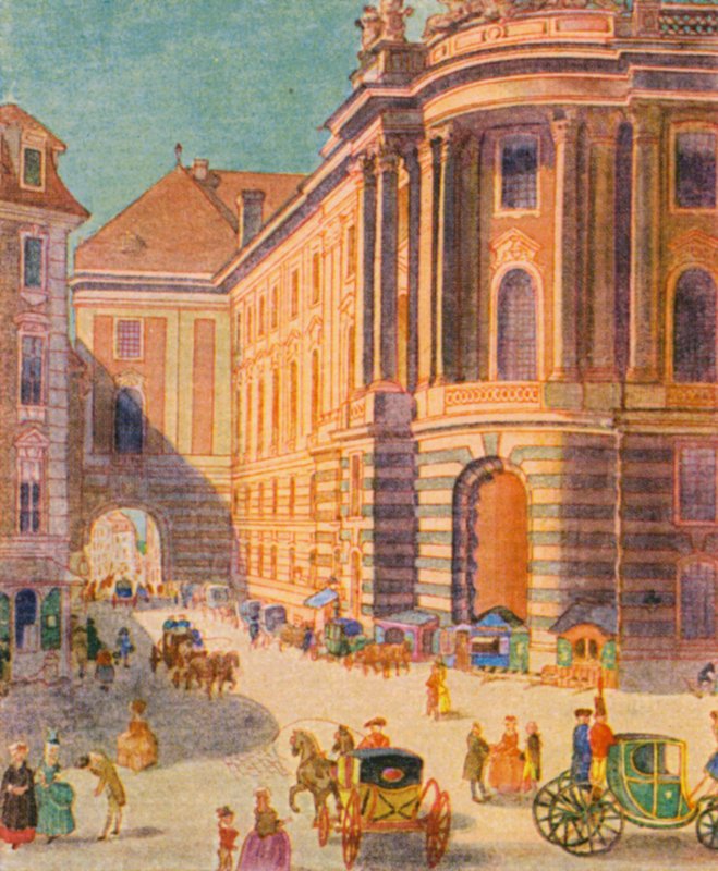 Wiener Barock-Architektur / Wiener Barock-Architektur (färglitografi) av Christophe (1856 1945)