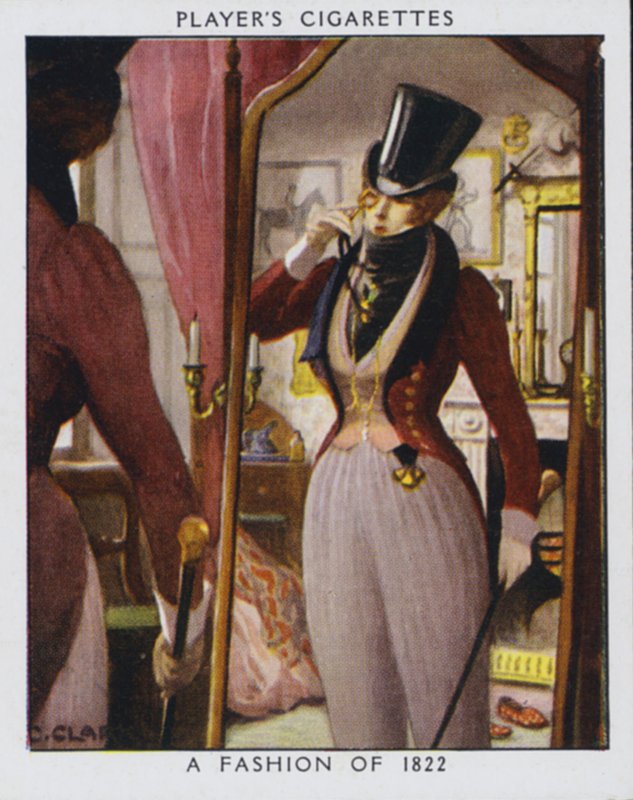 Ett mode från 1822 (färg litho) av Christopher (after) Clark