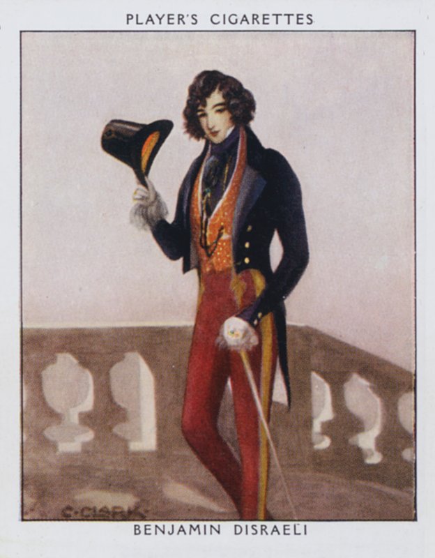 Benjamin Disraeli (färg litho) av Christopher (after) Clark