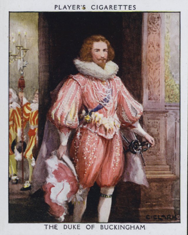 Hertigen av Buckingham, Steenie, favorit till kung James I (färg litho) av Christopher (after) Clark