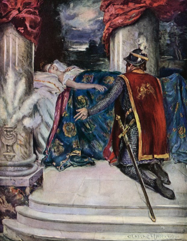 Jag drömde att jag bodde i marmorhallar (färg litho) av Clarence F. Underwood