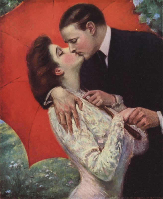 Älskare som kysser av Clarence F. Underwood