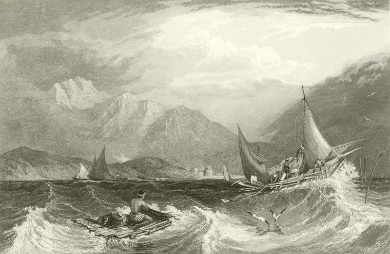 Bombay Harbour - fiskebåtar i monsunen av Clarkson Frederick Stanfield