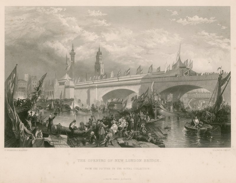 Öppnandet av New London Bridge av Clarkson Frederick Stanfield