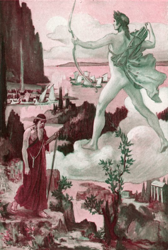 Illustration till Iliaden av Homeros av Clement Goutier