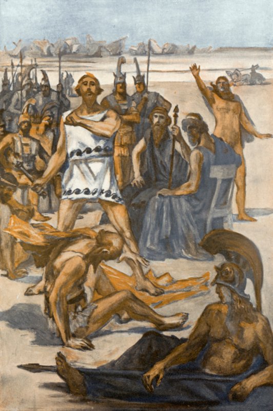 Illustration till Iliaden av Homeros av Clement Goutier