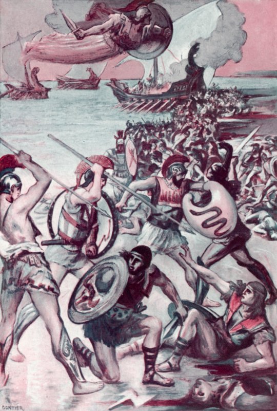 Illustration till Iliaden av Homeros av Clement Goutier