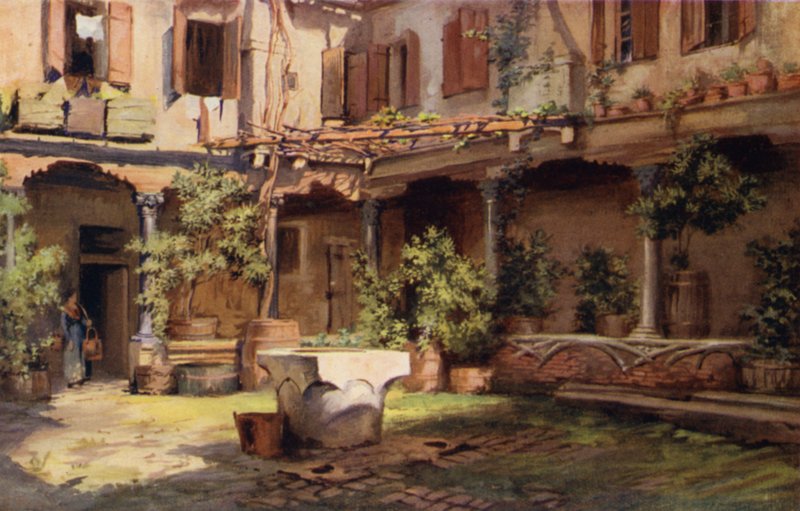 Innergården i San Geronimo, Venedig av Commendator Formilli