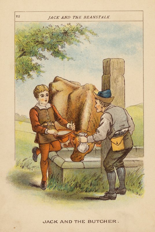 Jack och bönstjälken (färglitografi) av Constance Haslewood