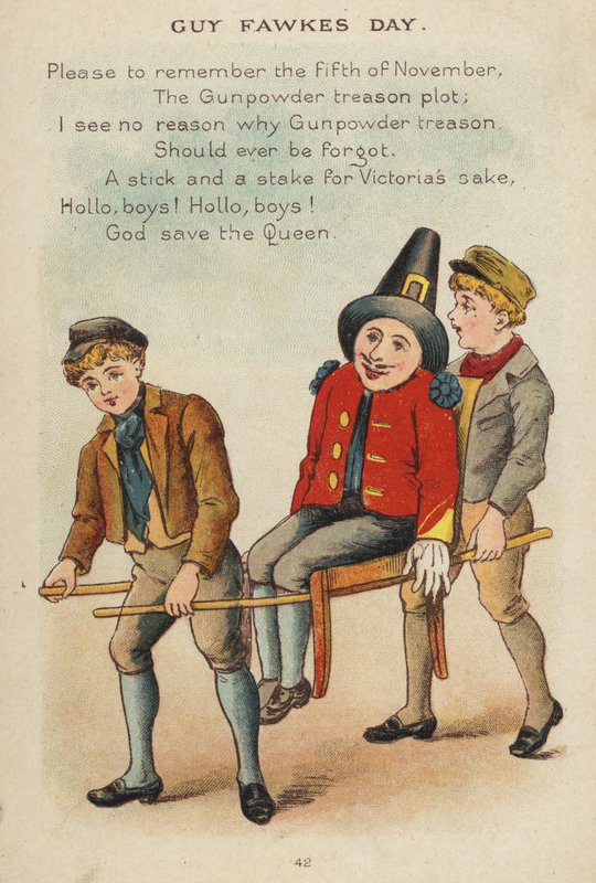 Nursery rim: Guy Fawkes Day (chromolitho) av Constance Haslewood
