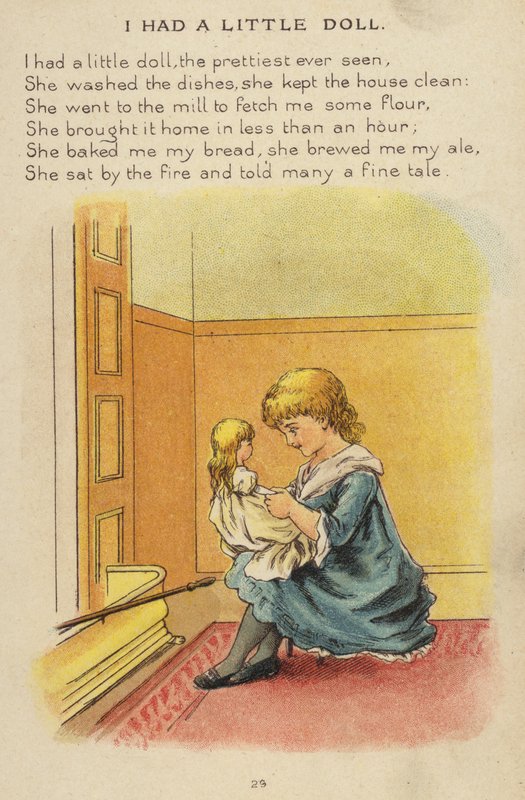 Nursery rim: I Had A Little Doll (chromolitho) av Constance Haslewood