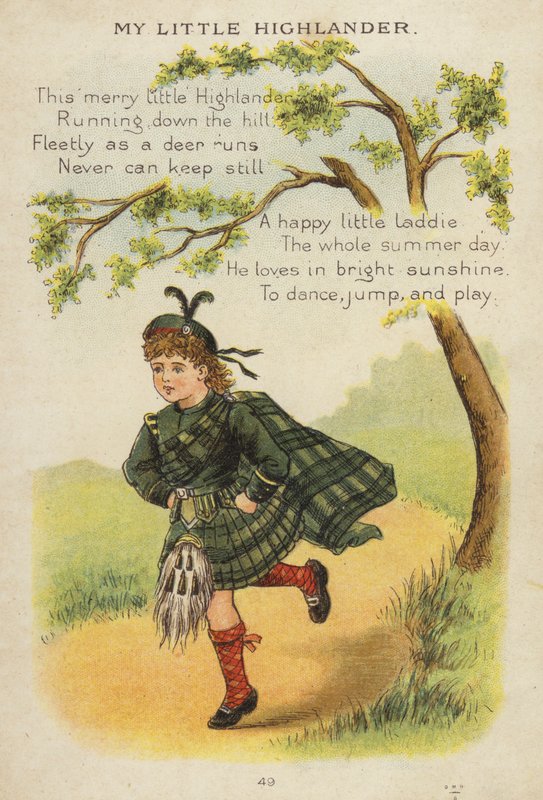 Nursery rim: My Little Highlander (chromolitho) av Constance Haslewood