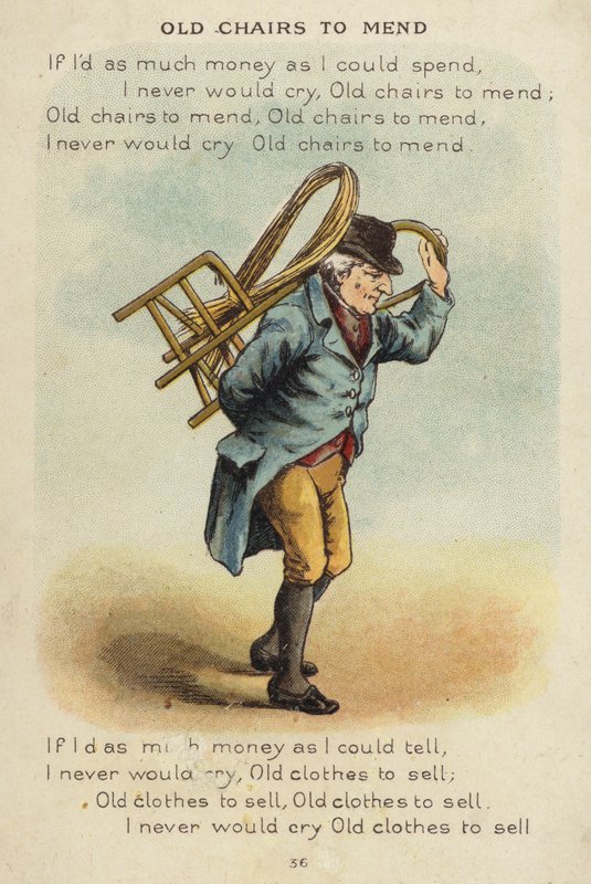 Nursery rim: Old Chairs To Mend (chromolitho) av Constance Haslewood