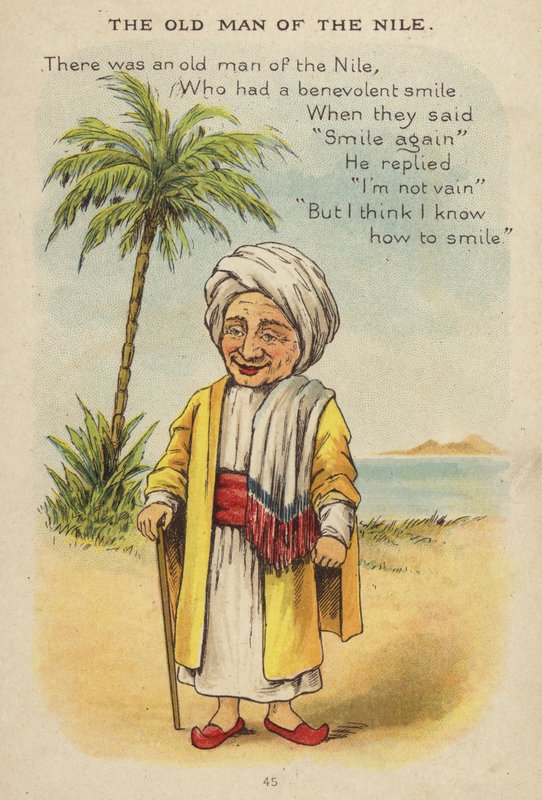 Nursery rim: The Old Man Of The Nile (chromolitho) av Constance Haslewood