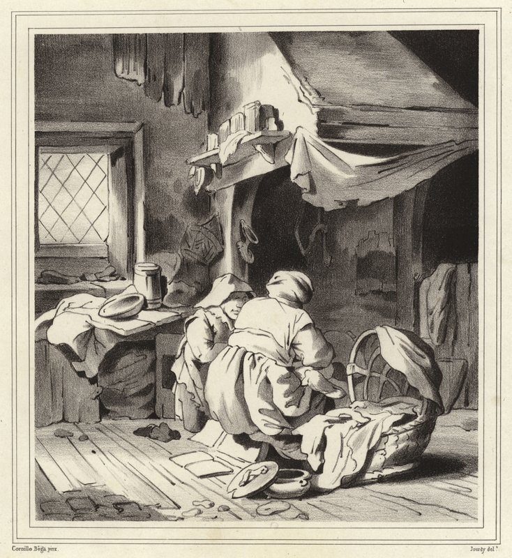 Inhemsk scen av Cornelis Pietersz Bega