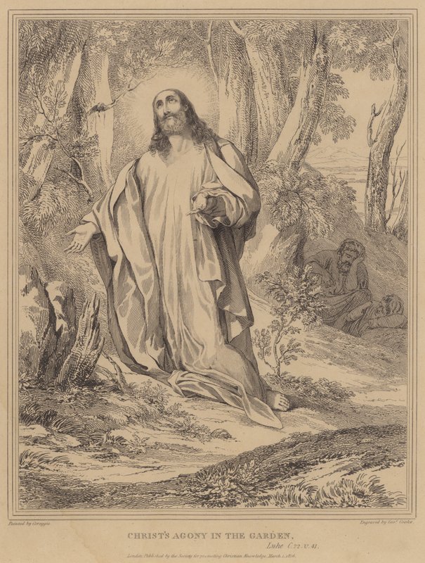 Kristi ångest i trädgården, Luke av Antonio da Correggio