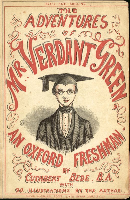 Omslagsillustration för The Adventures of Mr Verdant Green An Oxford Freshman av Cuthbert Bede